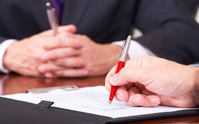 Signing deal