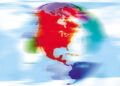 North america globe