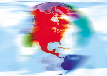 North america globe