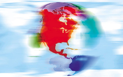 North america globe