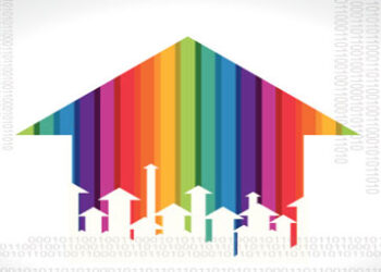 Up arrow multicolour