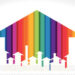 Up arrow multicolour