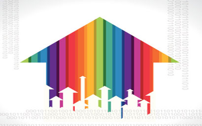 Up arrow multicolour