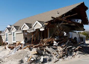 Damaged house