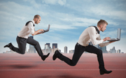 Businessmen race