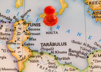 Malta on map