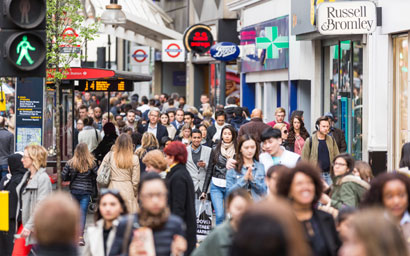 Oxford street shoppers