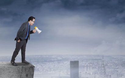 Man on a ledge