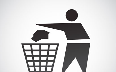 Rubbish sign