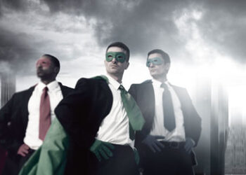 Superhero businessmen