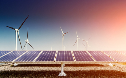 Wind turbines solar panels