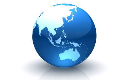 Asia Pacific globe