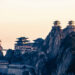 Buildings on rocks