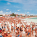 Crowded beach