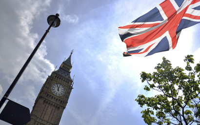 Big Ben british flag