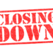 Closing down sign