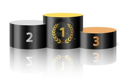 Winners podium