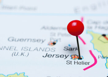 Jersey on map