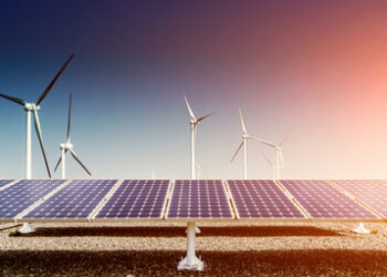 Wind turbines solar panels