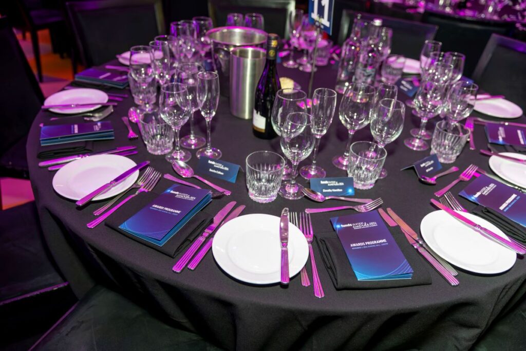 The tables set for the 2024 Awards